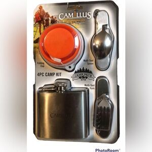 Camillus 4pc Stainless Steel Camping Mess Kit NEW NIP